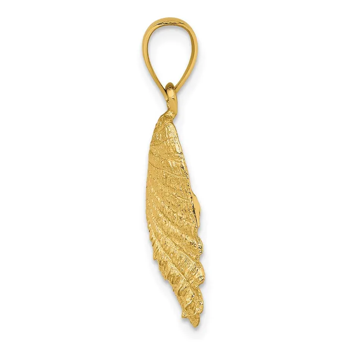 14k Yellow Gold Shell Charm Goldia Charm Necklaces