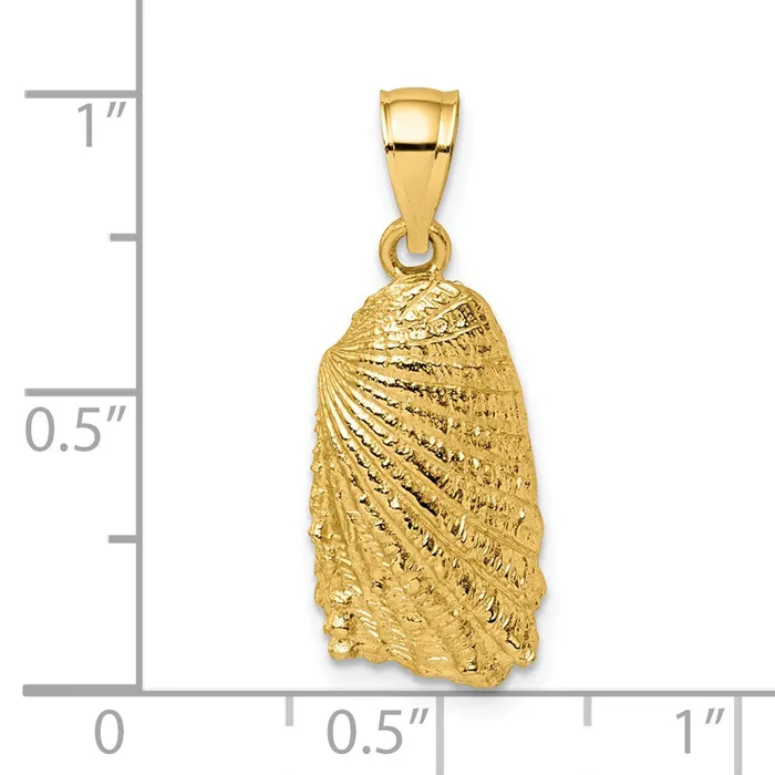 14k Yellow Gold Shell Charm Goldia Charm Necklaces