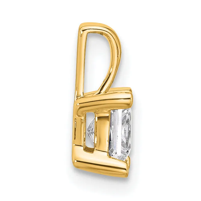 Necklaces Goldia 14k Yellow Gold 34 Ct Certified Lab Grown Diamond VSSI G Princess Four Prong Pendant