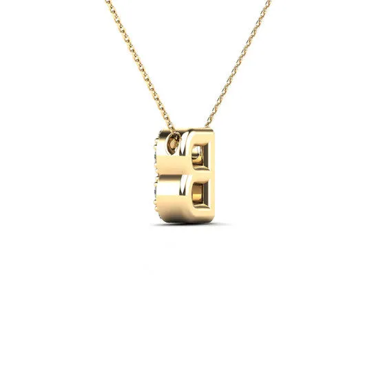 Necklaces JMS always Original Maulijewels 013 Carat Natural White Diamond Initital B Pendant Necklace In 14K Solid Yellow Gold With 18 Cable Chain Necklaces JMS always Original Maulijewels 013 Carat Natural White Diamond Initital B Pendant Necklace In 14K Solid Yellow Gold With 18 Cable Chain