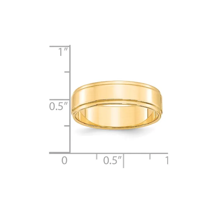 Solid 18K Yellow Gold 6mm Flat with Step Edge MensWomens Wedding Band Ring Size 115 Goldia Rings Solid 18K Yellow Gold 6mm Flat with Step Edge MensWomens Wedding Band Ring Size 115 Goldia Rings