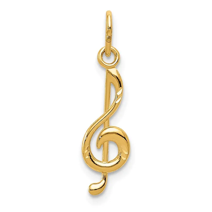14k Yellow Gold Treble Clef Pendant TreasureFineJewelers PreStyled Sets