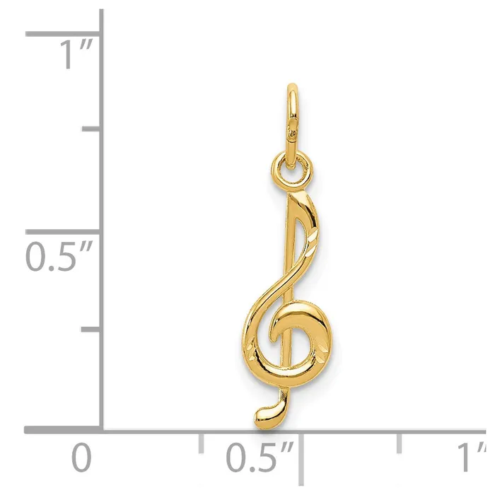 14k Yellow Gold Treble Clef Pendant TreasureFineJewelers PreStyled Sets