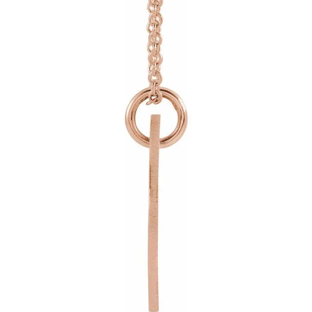 TreasureFineJewelers Necklaces 14K Rose Gold Pierced Heart 15 mm Disc 1618 Necklace