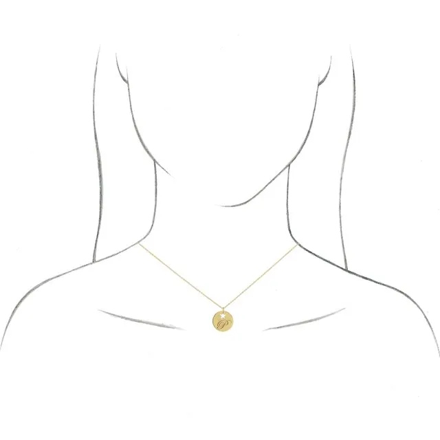 TreasureFineJewelers Necklaces 14K Rose Gold Pierced Heart 15 mm Disc 1618 Necklace