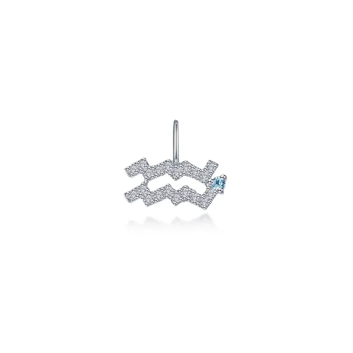 Aquarius Zodiac Charm Pendant Lafonn Charm Necklaces