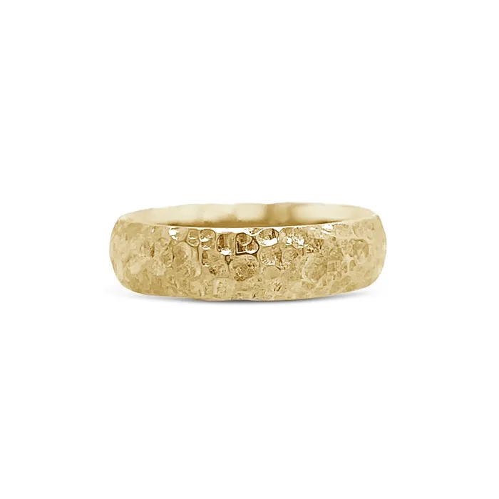 Crater Band in 14k Yellow Gold Emily Amey Jewelry Rings