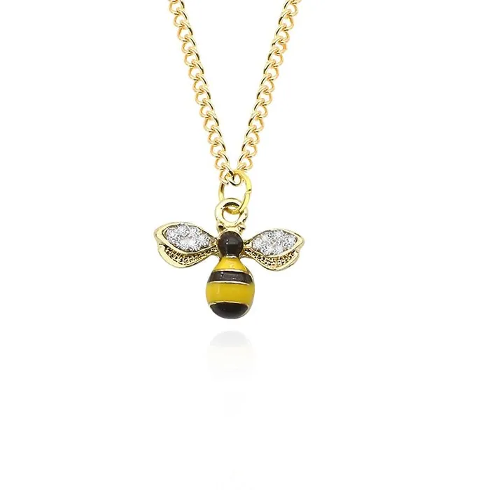 Necklaces sparklingselections New Trendy Rhinestone Bee Pendants Necklace