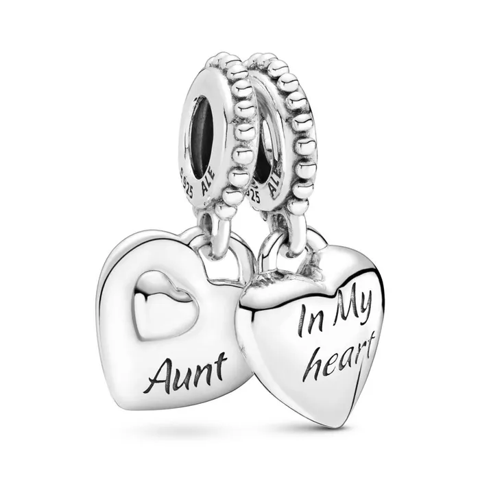 Pandora Charm Necklaces Pandora Aunt Niece Split Heart Charm