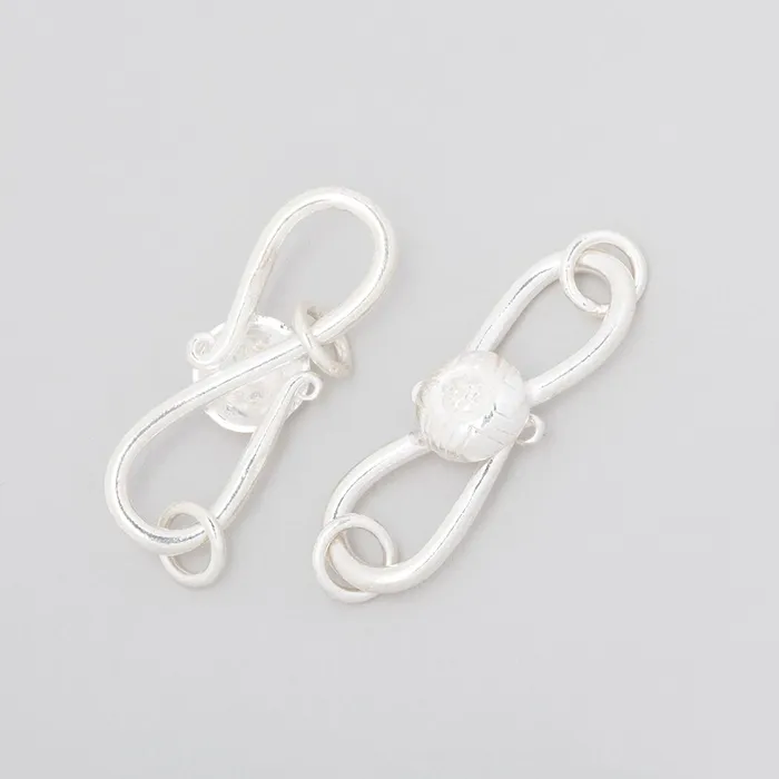 28x9mm Sterling Silver S Hook with Floral Button 1 piece Beadsofcambaycom Rings 28x9mm Sterling Silver S Hook with Floral Button 1 piece Beadsofcambaycom Rings