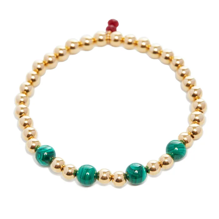 Bracelets Kamo by Kary Brittingham 14k GoldFilled Bracelet with Malachite