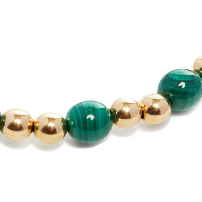 Bracelets Kamo by Kary Brittingham 14k GoldFilled Bracelet with Malachite