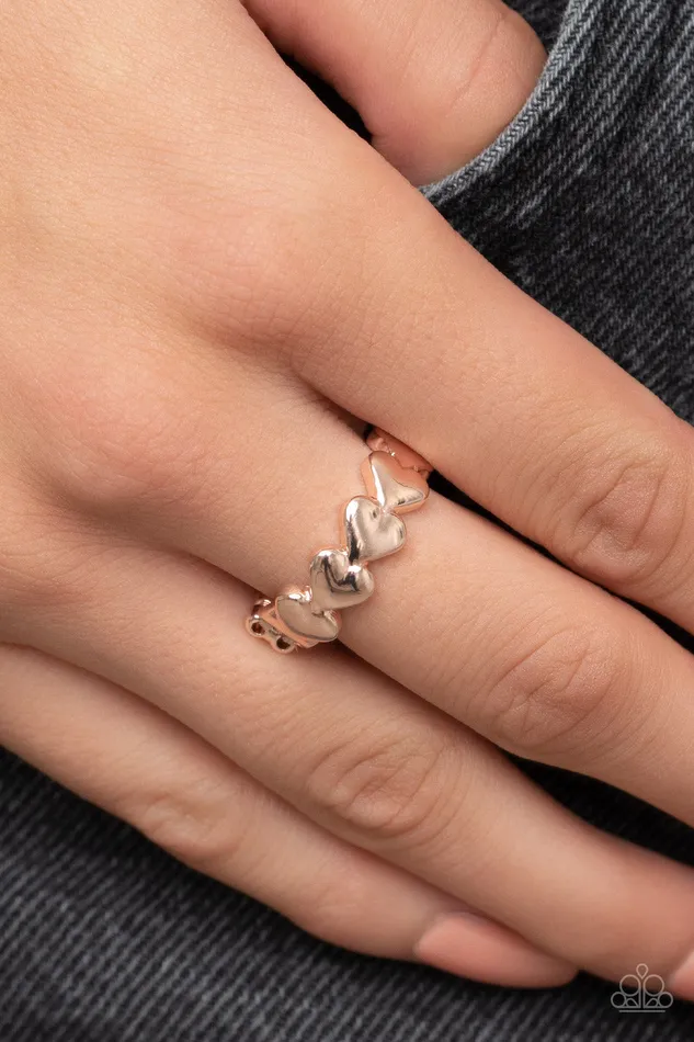 Paparazzi Accessories Rhythm of Love Rose Gold Ring Jewelry by Bretta Rings