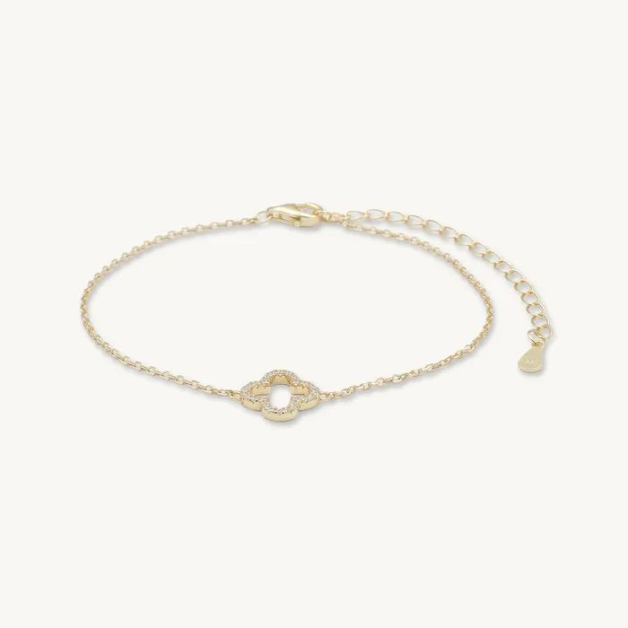 Bracelets Open Clover Sapphire Bracelet Camile Stone