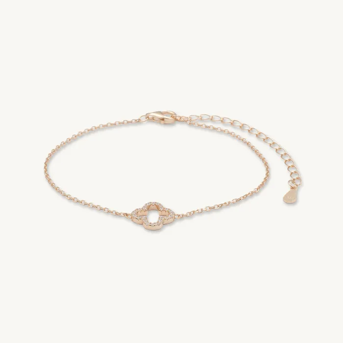 Bracelets Open Clover Sapphire Bracelet Camile Stone