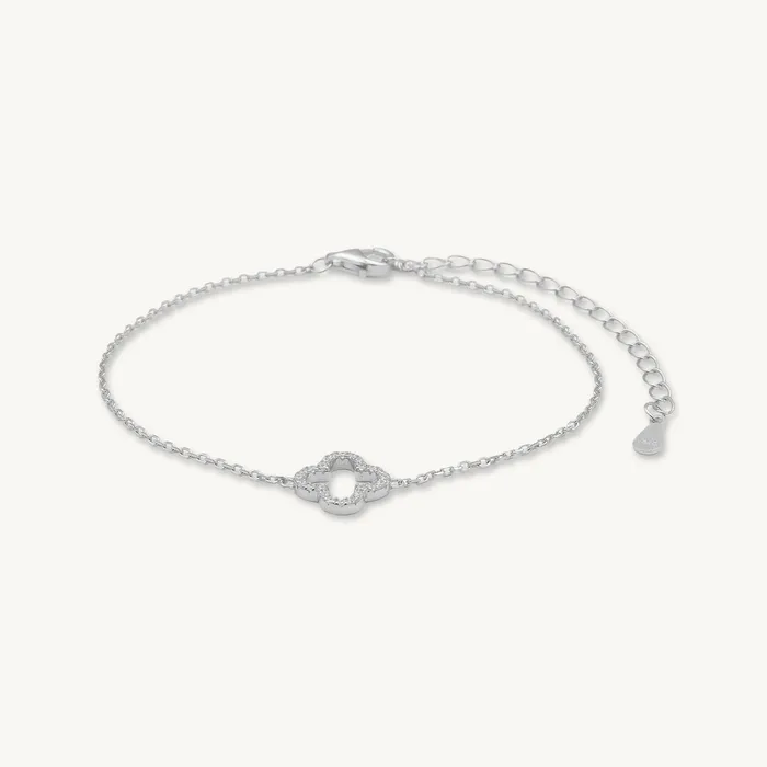 Bracelets Open Clover Sapphire Bracelet Camile Stone