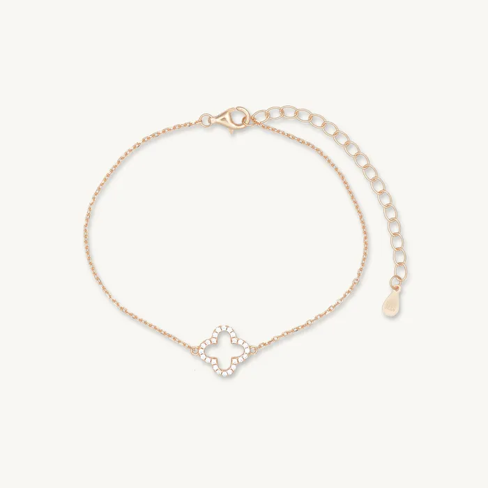 Bracelets Open Clover Sapphire Bracelet Camile Stone