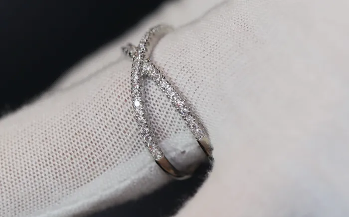 Lab Diamonds London Rings Fashion Ring Cross Ring Diamond Cross Ring X Shape Ring Wrapped Ring Twist Ring Stackable Ring Charm Ring Nightclub Ring