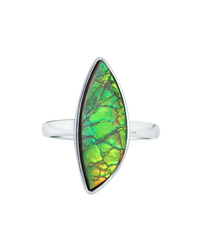 Rings 675 Ct Ammolite Ring Solid 925 Sterling Silver Gemstone Jewelry YoTreasure Rings 675 Ct Ammolite Ring Solid 925 Sterling Silver Gemstone Jewelry YoTreasure