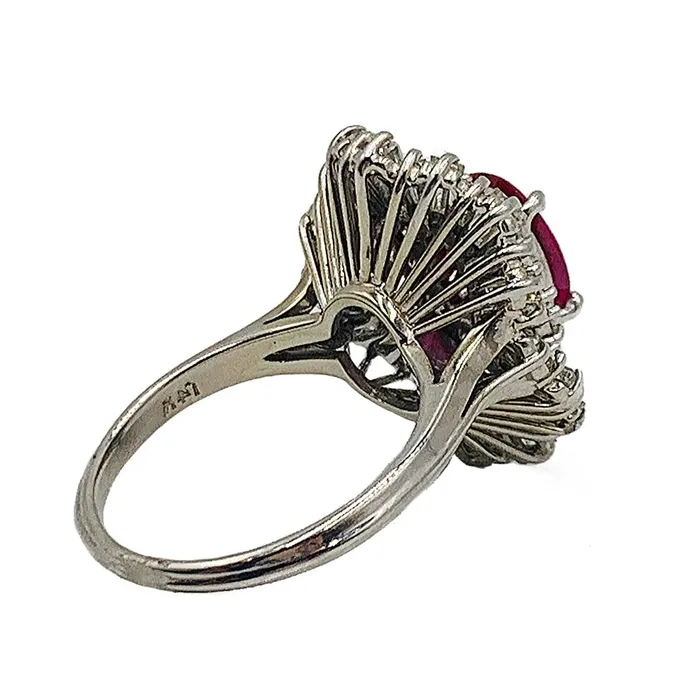 Crown Jewels Coin Rings 275ctw 14kt Lab Grown Ruby Natural Diamond Ring GIA CERTIFIED
