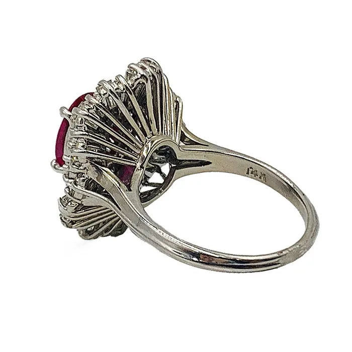 Crown Jewels Coin Rings 275ctw 14kt Lab Grown Ruby Natural Diamond Ring GIA CERTIFIED