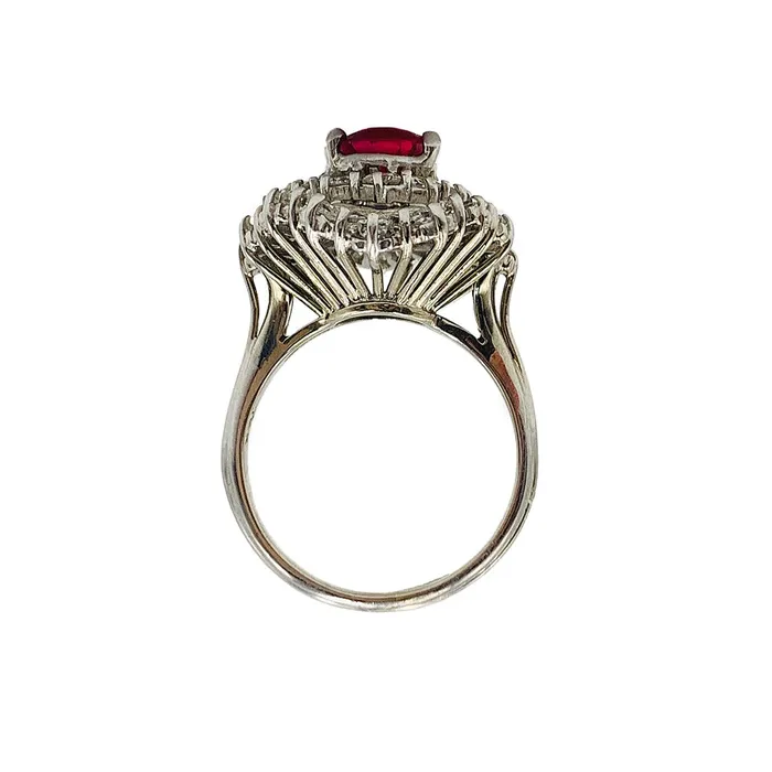 Crown Jewels Coin Rings 275ctw 14kt Lab Grown Ruby Natural Diamond Ring GIA CERTIFIED