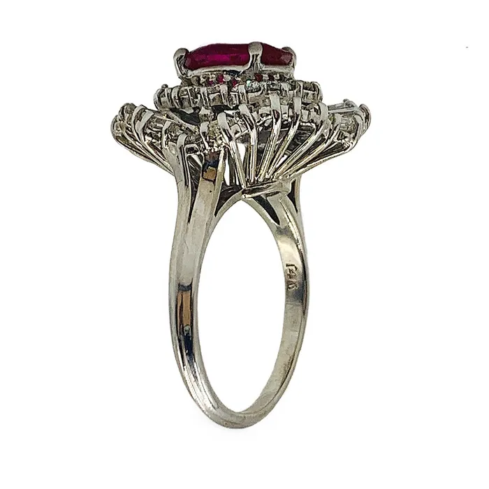 Crown Jewels Coin Rings 275ctw 14kt Lab Grown Ruby Natural Diamond Ring GIA CERTIFIED