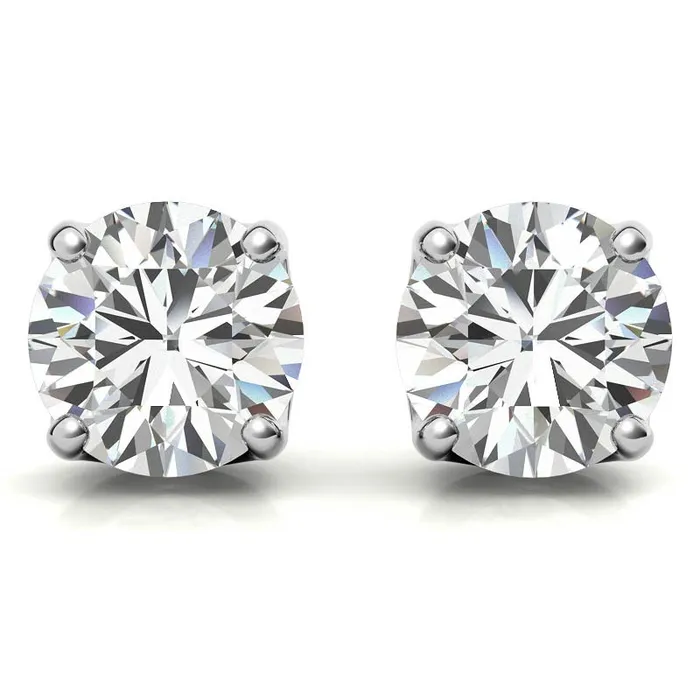Earrings GEMS ONE CORPRATION 14K White Gold 150ctw Diamond Stud Earrings in Four Prong Basket Settings Earrings GEMS ONE CORPRATION 14K White Gold 150ctw Diamond Stud Earrings in Four Prong Basket Settings
