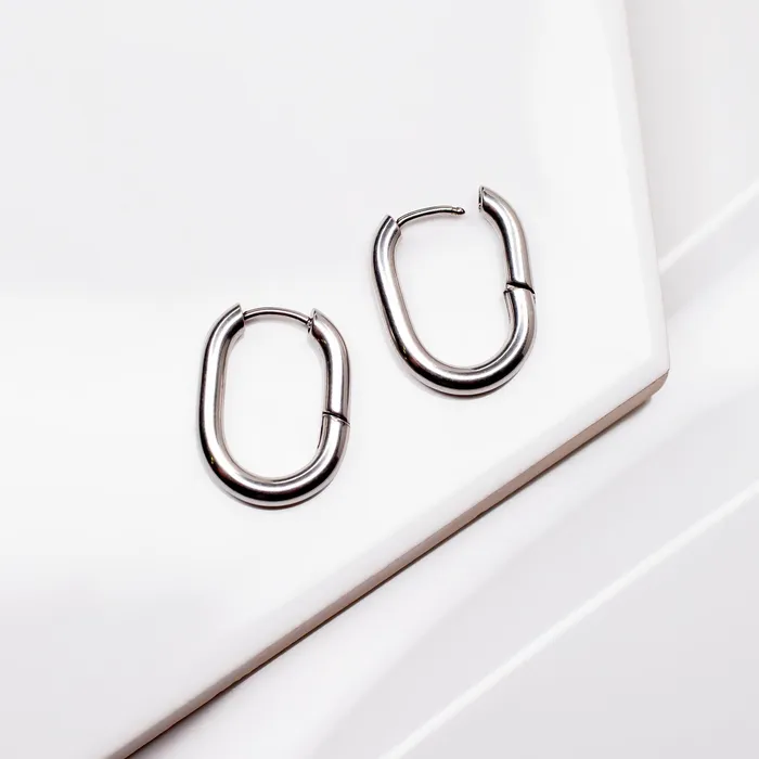 Grayling Earrings Edie Oval Locking Sleeper Huggie Earrings Pair