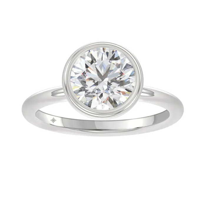LADIES SOLITAIRE RING 3CT ROUND DIAMOND 14K WHITE GOLD CENTER STONE ROUND DIAMOND 3CT Ethos Rings LADIES SOLITAIRE RING 3CT ROUND DIAMOND 14K WHITE GOLD CENTER STONE ROUND DIAMOND 3CT Ethos Rings