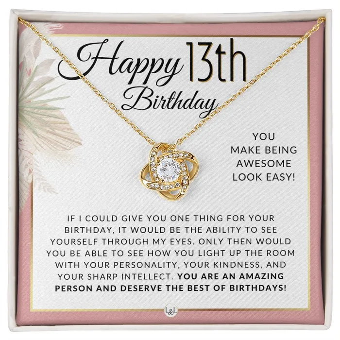 Necklaces ShineOn Fulfillment 13th Birthday Gift For Her Necklace For 13 Year Old Birthday Beautiful Teenage Girl Birthday Pendant Necklaces ShineOn Fulfillment 13th Birthday Gift For Her Necklace For 13 Year Old Birthday Beautiful Teenage Girl Birthday Pendant