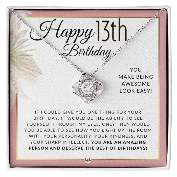 Necklaces ShineOn Fulfillment 13th Birthday Gift For Her Necklace For 13 Year Old Birthday Beautiful Teenage Girl Birthday Pendant