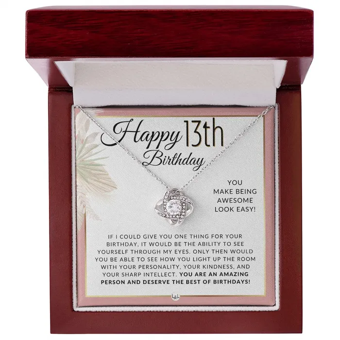 Necklaces ShineOn Fulfillment 13th Birthday Gift For Her Necklace For 13 Year Old Birthday Beautiful Teenage Girl Birthday Pendant