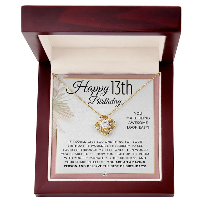 Necklaces ShineOn Fulfillment 13th Birthday Gift For Her Necklace For 13 Year Old Birthday Beautiful Teenage Girl Birthday Pendant