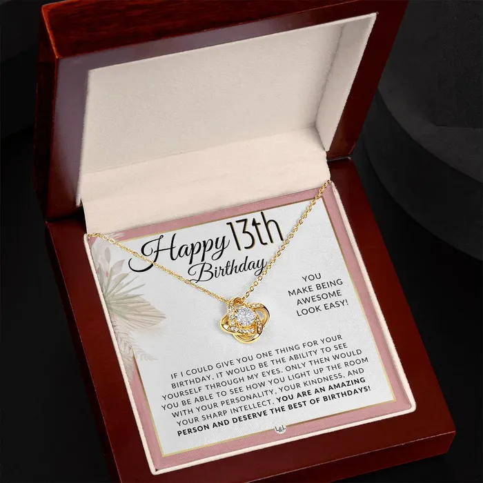 Necklaces ShineOn Fulfillment 13th Birthday Gift For Her Necklace For 13 Year Old Birthday Beautiful Teenage Girl Birthday Pendant