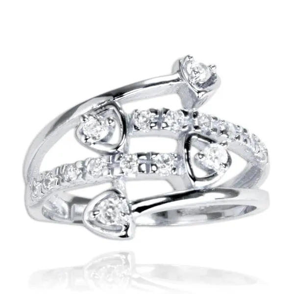 Rings Teeda RZ7074 Four Shooting Stars CZ Ring
