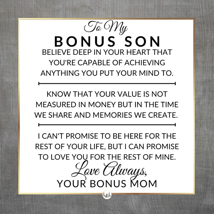 ShineOn Fulfillment Bracelets Bonus Son Gift From Bonus Mom You Can Achieve Anything Mens Braided Leather Bracelet Great As A Christmas Gift or A Birthday Present For Him