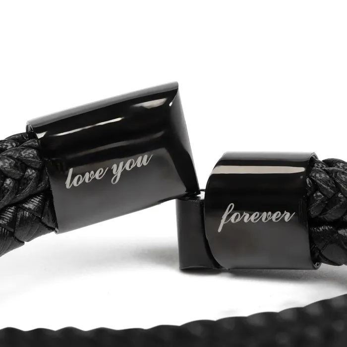 ShineOn Fulfillment Bracelets Bonus Son Gift From Bonus Mom You Can Achieve Anything Mens Braided Leather Bracelet Great As A Christmas Gift or A Birthday Present For Him