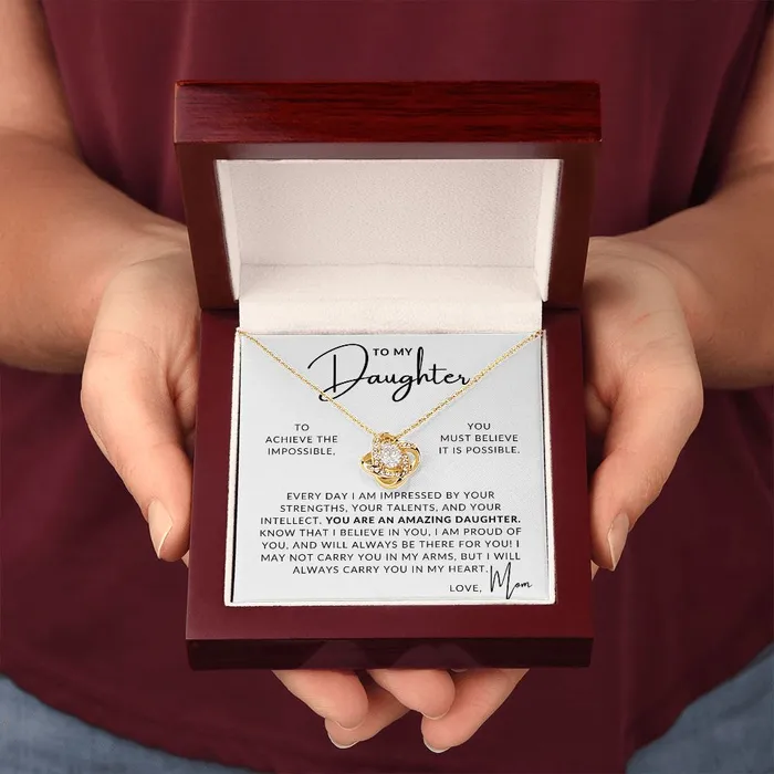 ShineOn Fulfillment Necklaces I Believe In You To My Daughter From Mom Mother to Daughter Gift Christmas Gifts Birthday Present Graduation Necklace Valentines Day