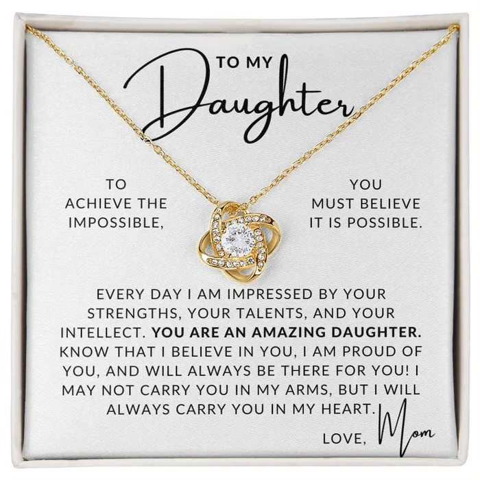 ShineOn Fulfillment Necklaces I Believe In You To My Daughter From Mom Mother to Daughter Gift Christmas Gifts Birthday Present Graduation Necklace Valentines Day