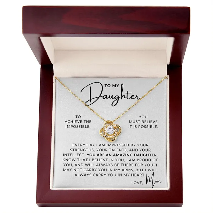 ShineOn Fulfillment Necklaces I Believe In You To My Daughter From Mom Mother to Daughter Gift Christmas Gifts Birthday Present Graduation Necklace Valentines Day