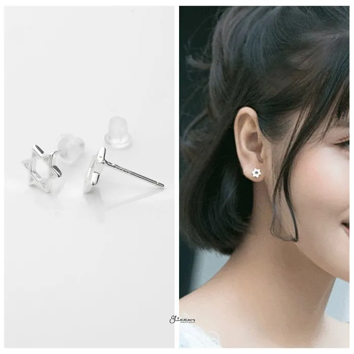 Star of David Stud Earrings Glitters Earrings