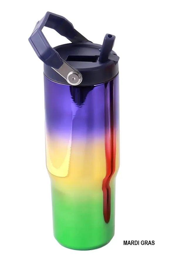 42POPS 42POPS Mardi Gras Stainless Steel Tumbler 30 OZ Bracelets