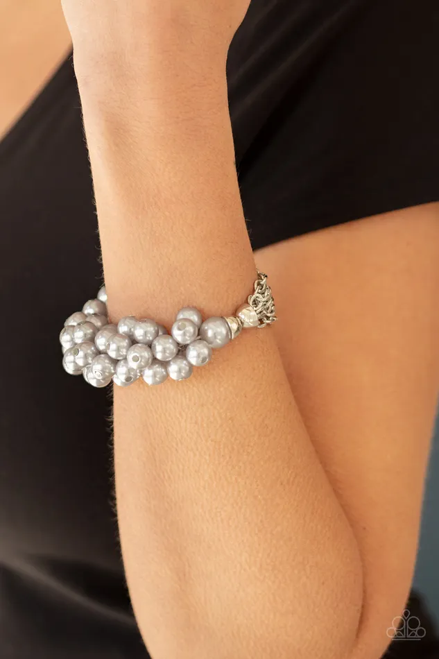 A Finishing Touch Jewelry Bracelets Paparazzi Up Class Clash Pearl Silver Bracelet
