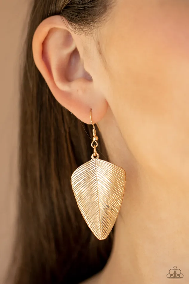 A Finishing Touch Jewelry Earrings Paparazzi One Of The Flock Gold Earrings