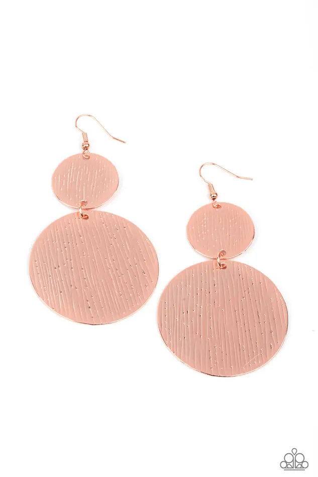 A Finishing Touch Jewelry Earrings Paparazzi Status CYMBAL Copper Earrings