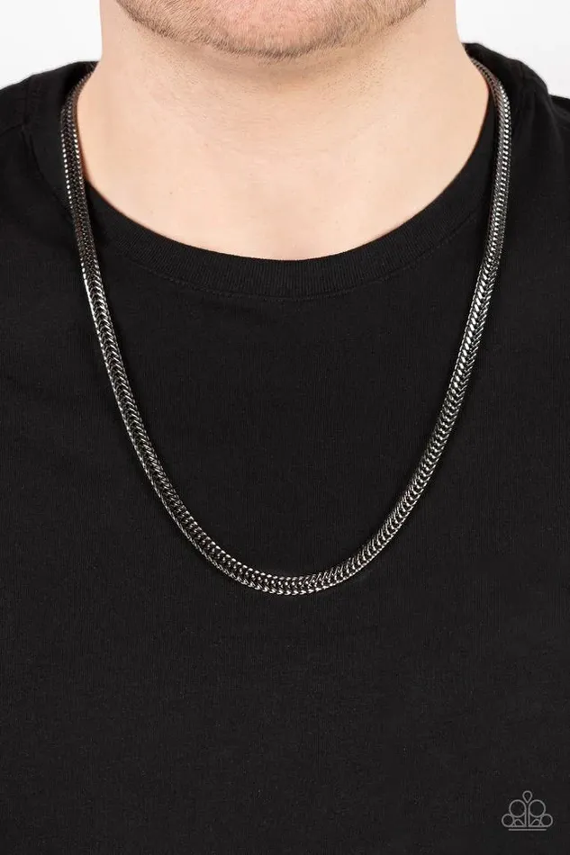 A Finishing Touch Jewelry Necklaces Paparazzi Downtown Defender Black Necklace