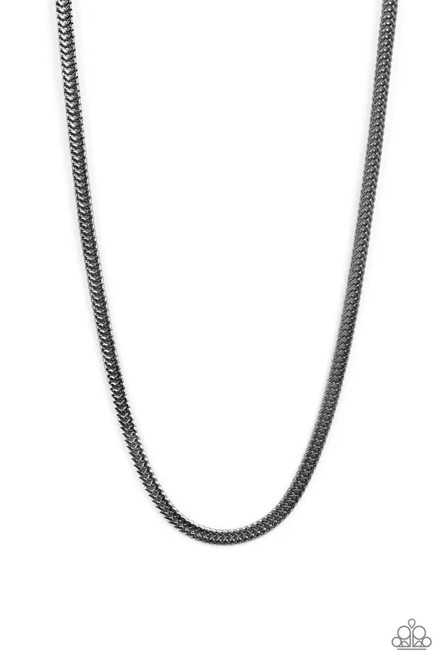 A Finishing Touch Jewelry Necklaces Paparazzi Downtown Defender Black Necklace
