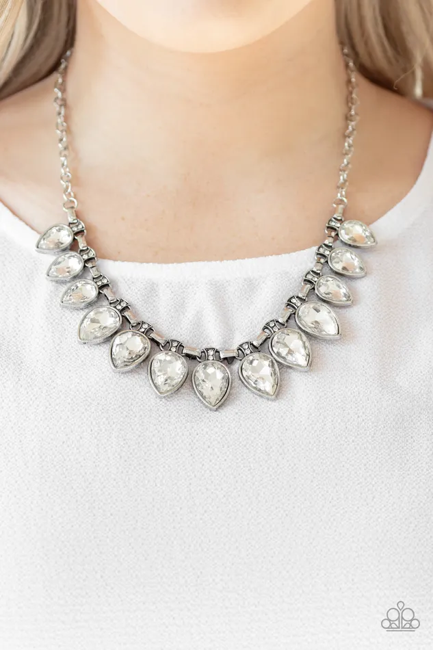 A Finishing Touch Jewelry Necklaces Paparazzi FEARLESS is More White Necklace