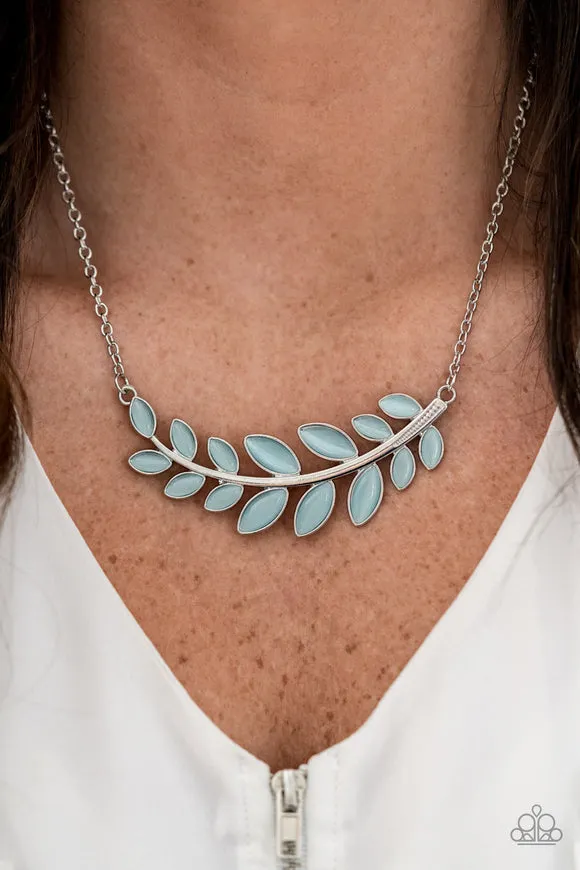 A Finishing Touch Jewelry Necklaces Paparazzi Frosted Foliage Blue Necklace